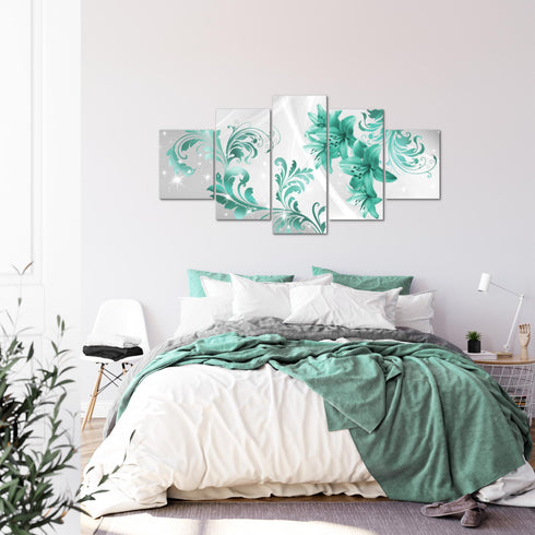 Wandbilder Wohnzimmer XXL Blumen Lilien Moderne Bild Abstrakt